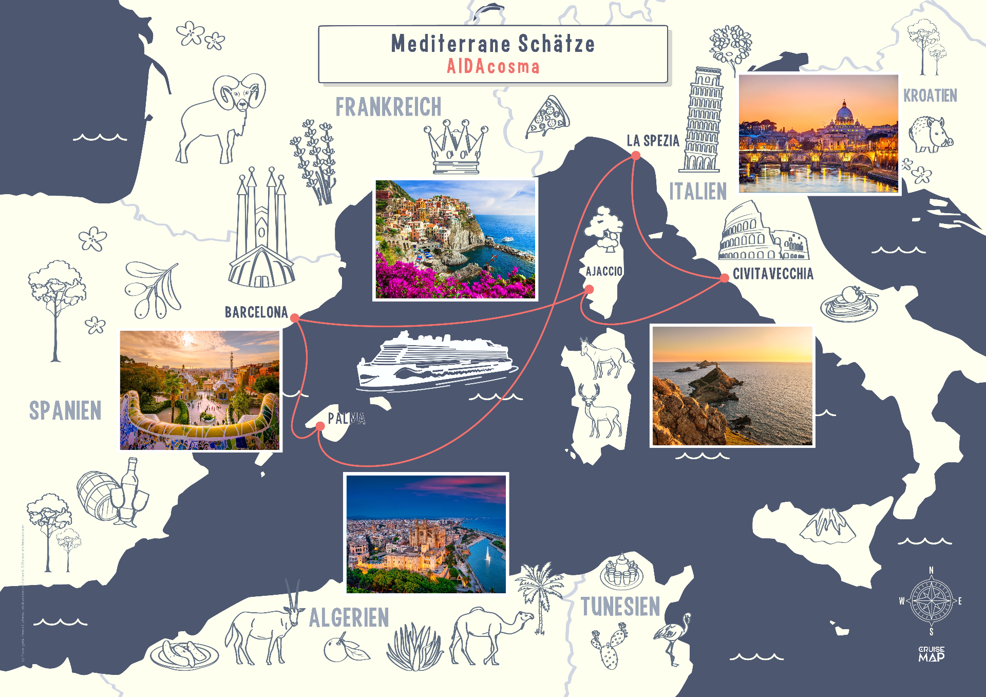 Westliches Mittelmeer · AIDAcosma